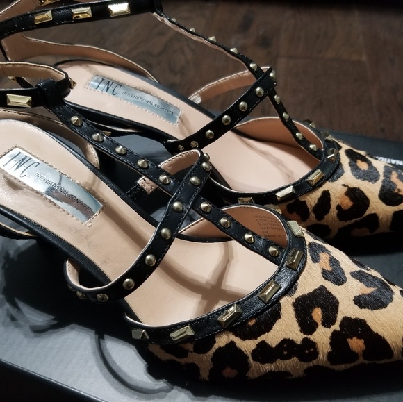 I.N.C Carma Leopard Kitten Heels Size 6 - Picture 6 of 7